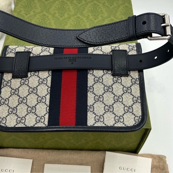 Women’s Gucci blue/red Ophelia GG belt bag size 80 cm/32 inches adjustable - Picture 6 of 14
